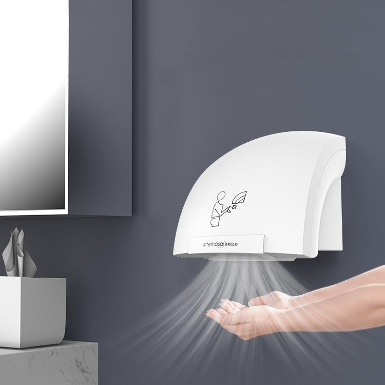 Interhasa 220V Automatic Electric Hand Dryer Mini Induction Hand Drying Machine,Style: Single Hot,CN Plug by bashfashion