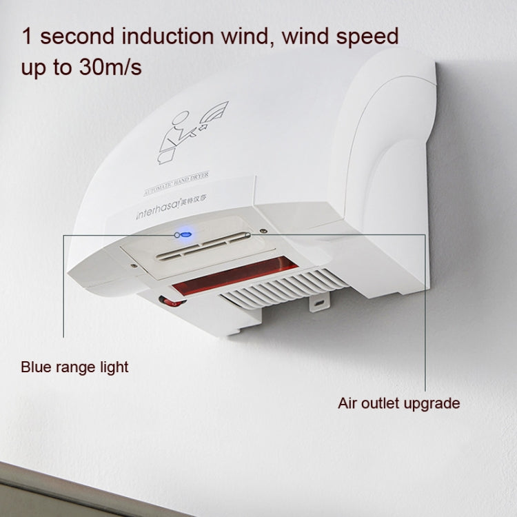 Interhasa 220V Automatic Electric Hand Dryer Mini Induction Hand Drying Machine,Style: Single Hot,CN Plug by bashfashion