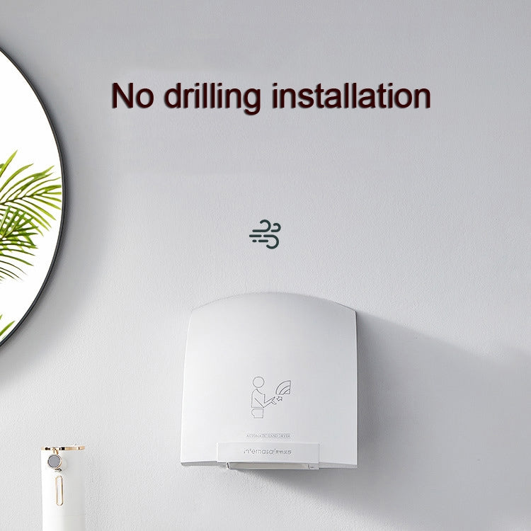 Interhasa 220V Automatic Electric Hand Dryer Mini Induction Hand Drying Machine,Style: Single Hot,CN Plug by bashfashion