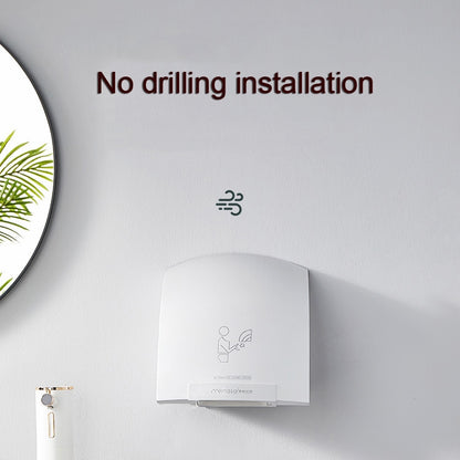 Interhasa 220V Automatic Electric Hand Dryer Mini Induction Hand Drying Machine,Style: Single Hot,CN Plug by bashfashion