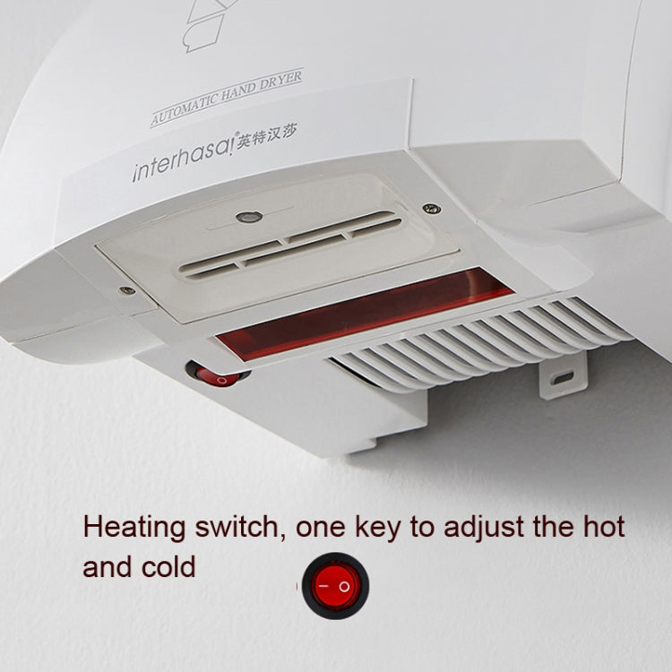 Interhasa 220V Automatic Electric Hand Dryer Mini Induction Hand Drying Machine,Style: Hot and Cold,CN Plug by bashfashion