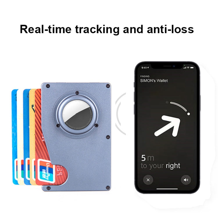 AK-1 RFID Portable Anti-theft Card Holder For AirTag(Black) by bashfashion