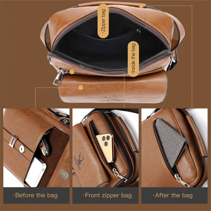 WEIXIER D245 Men Business Bag Large Capacity Shoulder Backpack(Black) by WEIXIER