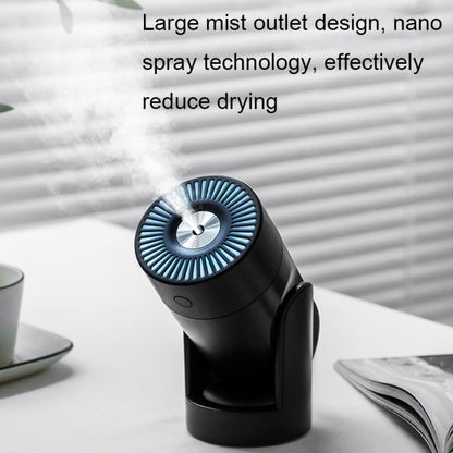 L09 USB Plug-in Rotating Colorful Night Light Humidifier(Black) by bashfashion