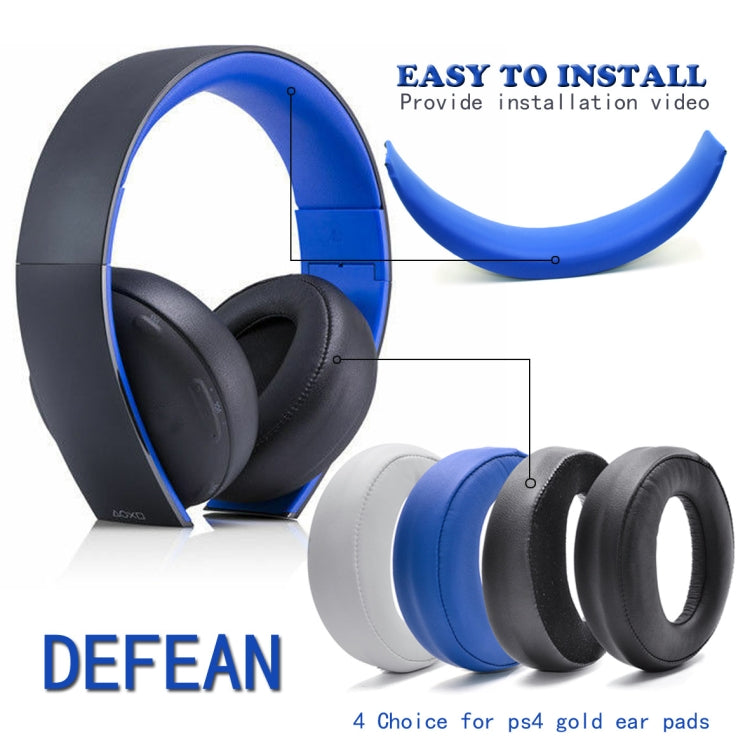 2 PCS Headphone Sponge Cover for SONY PS3 PS4 7.1 Gold,Style: White Earpads by bashfashion