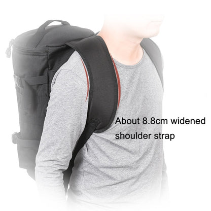 LEO 28085 Cylina Shape Fishing Gear Backpack Fishing Rod Outdoor Shoulder Bag(28085-B Black) by LEO