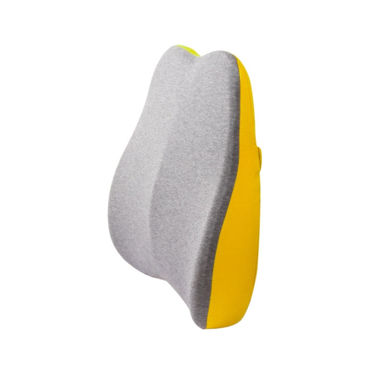 Memory Foam Lumbar Pillow Office Seat Lumbar Cushion(Lemon Yellow) by bashfashion