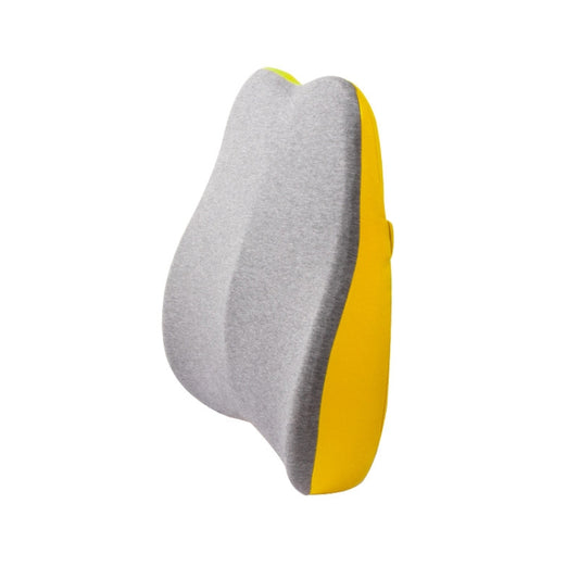 Memory Foam Lumbar Pillow Office Seat Lumbar Cushion(Lemon Yellow) by bashfashion