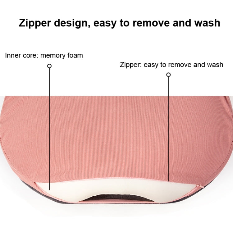 Office Memory Foam Waist Support Cushion Waist Support Pillow(Lotus Pink) by bashfashion