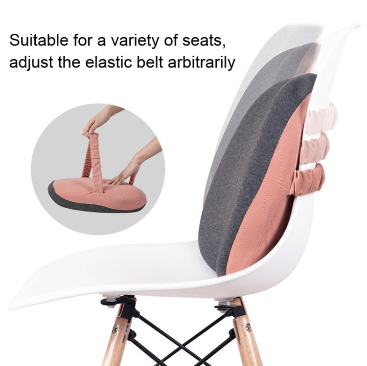 Office Memory Foam Waist Support Cushion Waist Support Pillow(Lotus Pink) by bashfashion