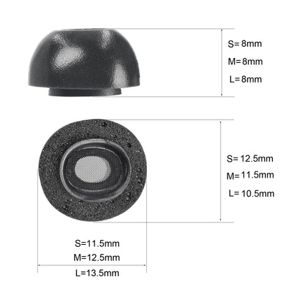 2 PCS Earbuds Memory Foam Ear Caps For TWS Airpods Pro,Size: Medium Black by bashfashion