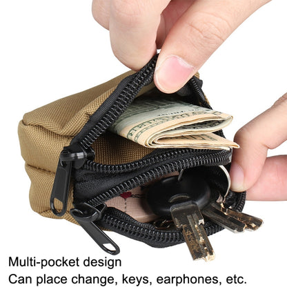H25 Outdoor Sports Nylon Micro Slingshot Steel Ball Waist Bag Mini Coin Purse(Khaki) by bashfashion