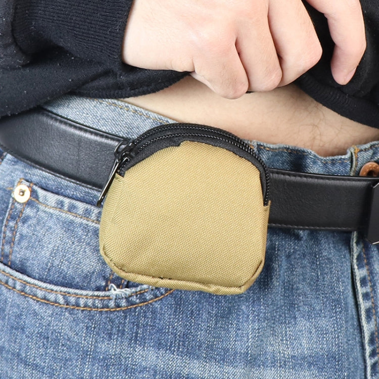 H25 Outdoor Sports Nylon Micro Slingshot Steel Ball Waist Bag Mini Coin Purse(Khaki) by bashfashion