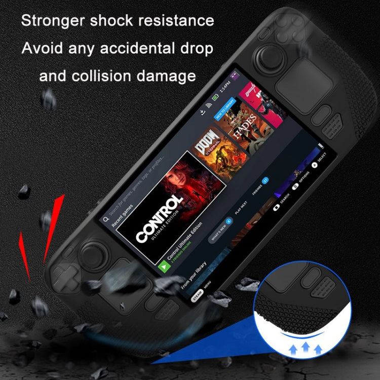 All-Inclusive Silicone Cover With Button Cap For Steam Deck(Red) by bashfashion