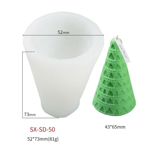 DIY Christmas Candle Aromatherapy Gypsum Silicone Mold, Shape: Triangular Christmas Tree by bashfashion