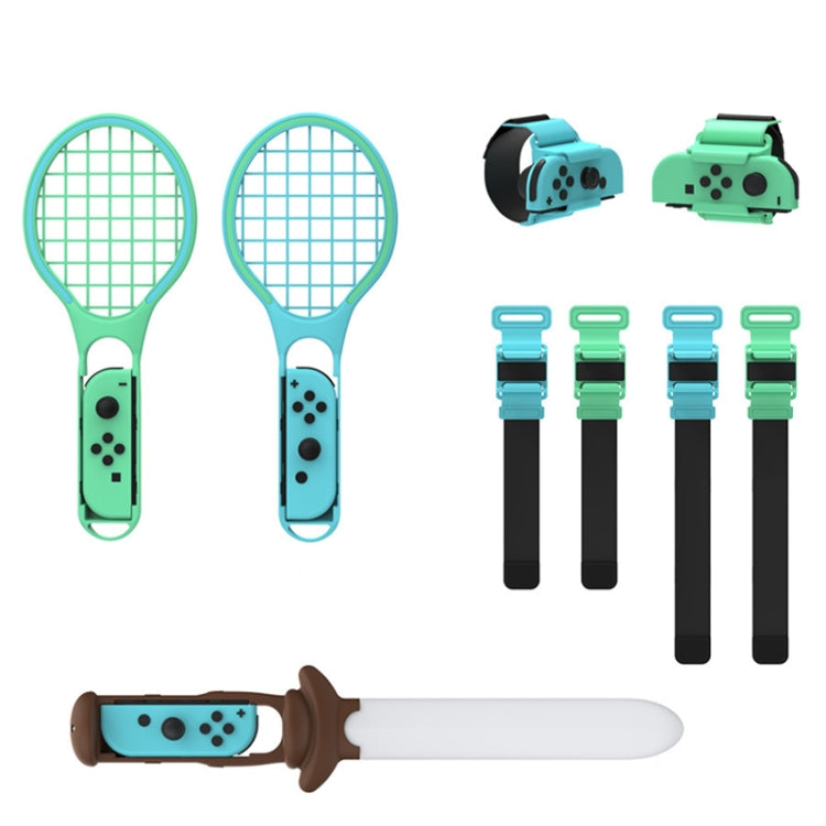 DOBE TNS-2123 Sports Lightsaber + Leg Strap + Tennis Racket + Wrist Strap 7 In 1 Sports Set For Nintendo Switch by DOBE