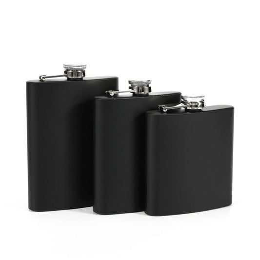 8oz 304 Stainless Steel Matte Black Paint Flagon Whiskey Vodka Wine Pot Hip Flask by bashfashion