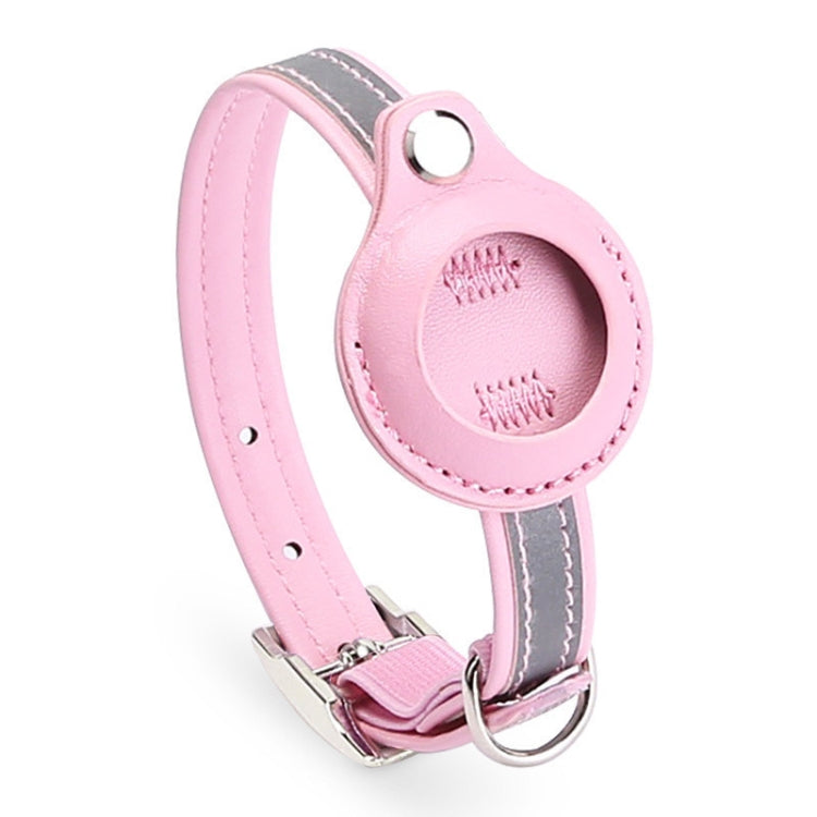 For Airtag Tracker Protective Cover Pet PU Collar, Specification: XS(Pink) by bashfashion