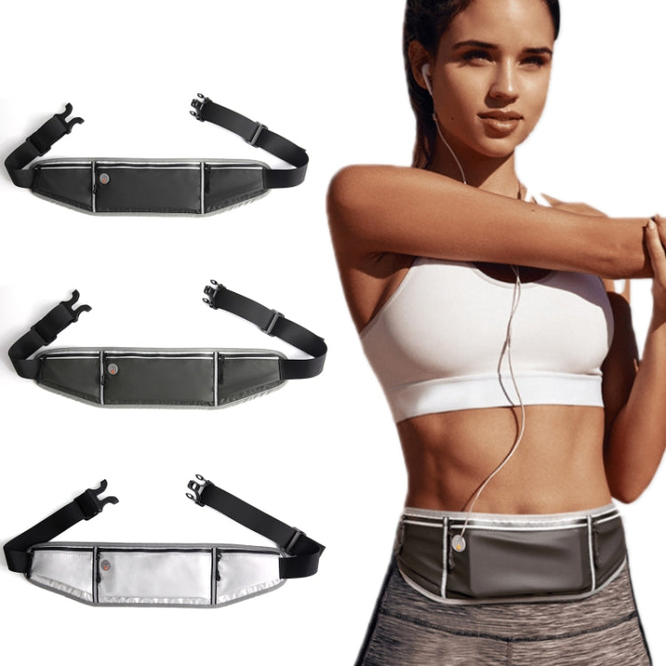 Outdoor Marathon Sports Waterproof Waist Bag(Silver) by bashfashion
