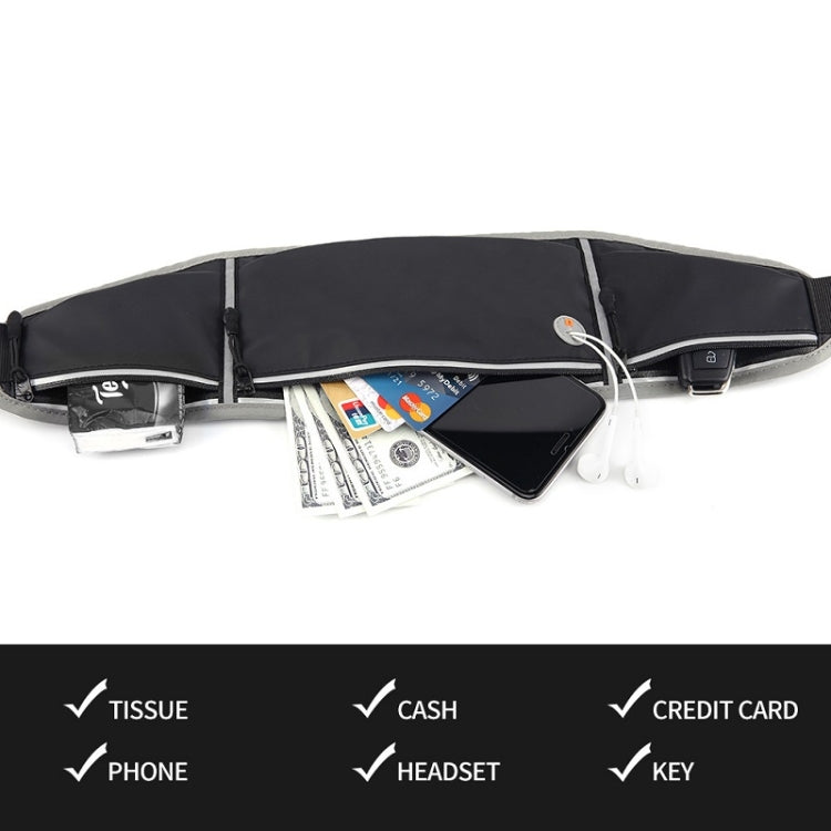 Outdoor Marathon Sports Waterproof Waist Bag(Black) by bashfashion