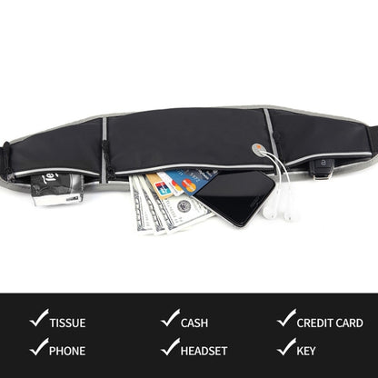 Outdoor Marathon Sports Waterproof Waist Bag(Black) by bashfashion