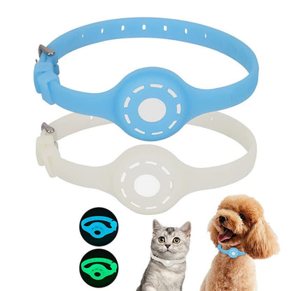 Pet Luminous Collar Locator Cover for Airtag, Specification: S(Luminous Green) by bashfashion