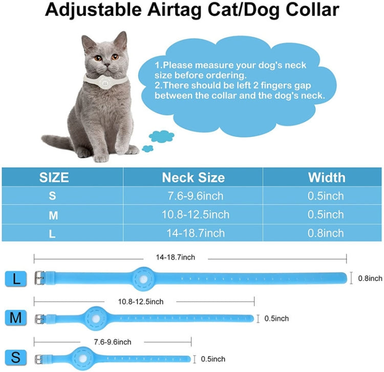 Pet Luminous Collar Locator Cover for Airtag, Specification: S(Luminous Green) by bashfashion
