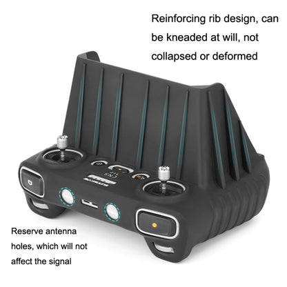 Sunnylife For DJI RC Remote Control Silicone Protective Case, Style: Without Hood (Black) by Sunnylife