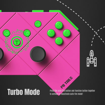 PB TAILS For Switch Bluetooth Wireless Gamepad, Style: Ordinary Edition (Black Silver) by bashfashion