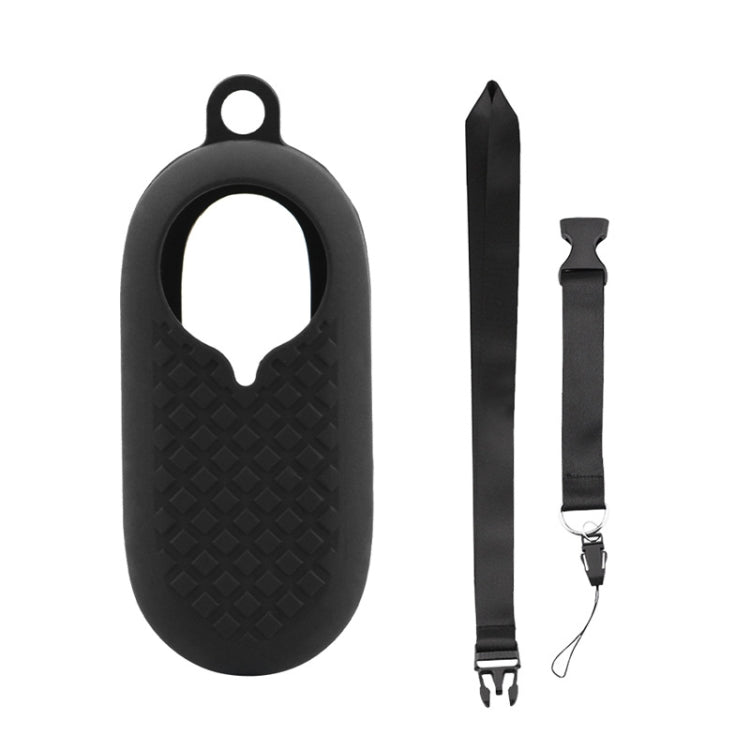 2 PCS Thumb Camera Silicone Case + Lanyard For Insta360 GO2(Black) by bashfashion