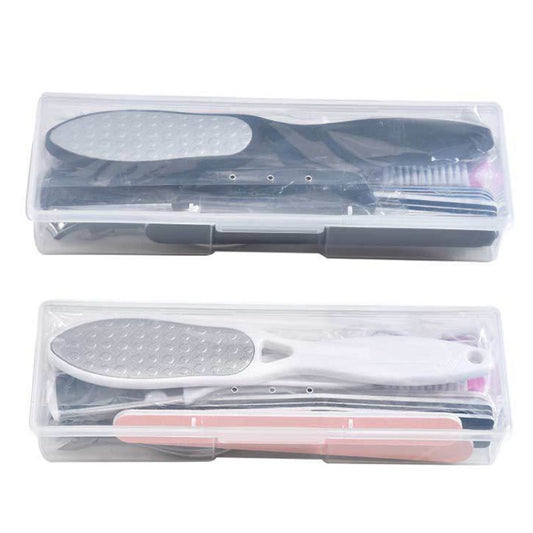 DT17-1 17 In 1 Pedicure Kit Foot File And Grinder Exfoliating Manicure And Pedicure Tools(White) by null