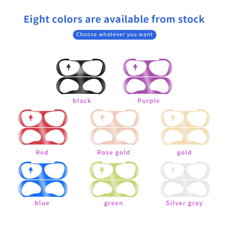 2 PCS Headphone Inner Cover Sticker Dustproof Protective Film For Airpods 3(Purple) by bashfashion