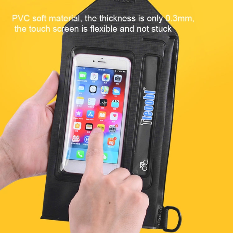 Tteoobl Swimming Waterproof Crossbody Phone Bag Touch Screen Chest Bag,Style: Zipper Model(Black) by Tteoobl