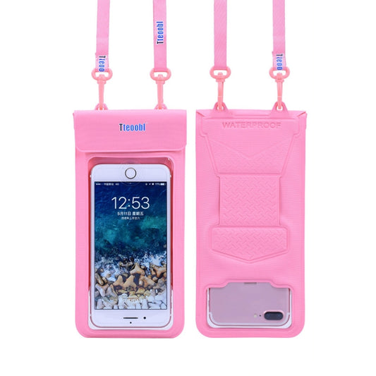 Tteoobl 30m Underwater Mobile Phone Waterproof Bag, Size: Large(Pink) by Tteoobl