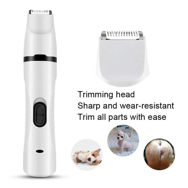 Pet USB Electric Shaver Dog Hair Trimming Nail Polisher by bashfashion