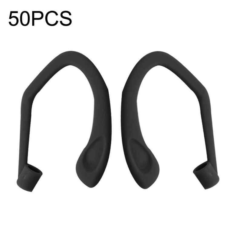 50PCS EG40 For Apple Airpods Pro Sports Wireless Bluetooth Earphone Silicone Non-slip Ear Hook(Black) by bashfashion