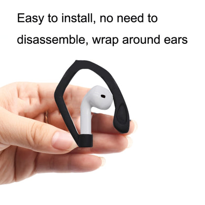 50PCS EG40 For Apple Airpods Pro Sports Wireless Bluetooth Earphone Silicone Non-slip Ear Hook(Black) by bashfashion