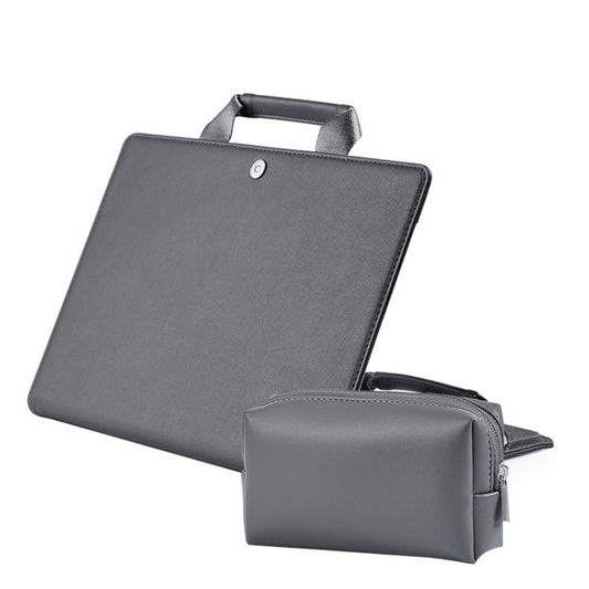 Laptop Bag Protective Case Tote Bag For MacBook Pro 15.4 inch, Color: Dark Gray + Power Bag by bashfashion