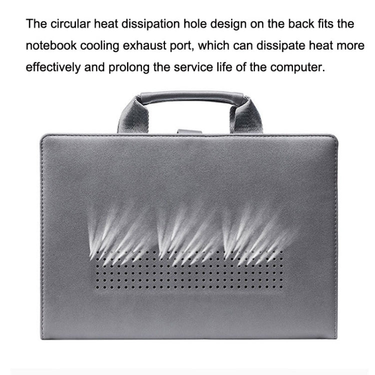 Laptop Bag Protective Case Tote Bag For MacBook Pro 15.4 inch, Color: Khaki + Power Bag by bashfashion