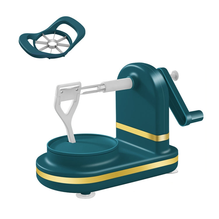 Hand Crank Fruit Peeler Apple Divider Dicer(Dark Green) by bashfashion