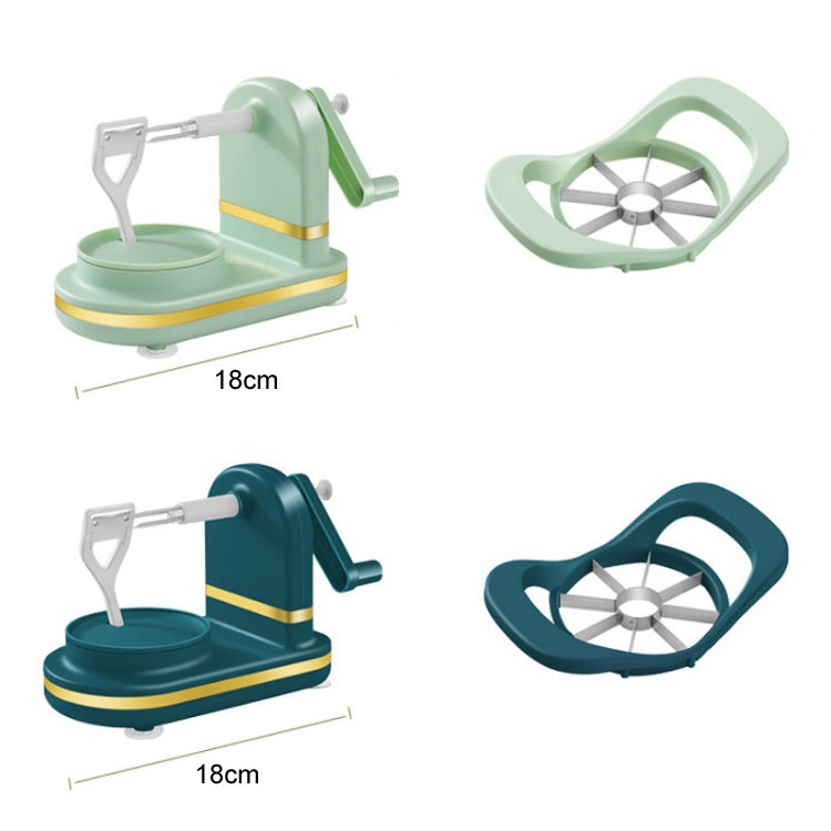 Hand Crank Fruit Peeler Apple Divider Dicer(Light Green) by bashfashion