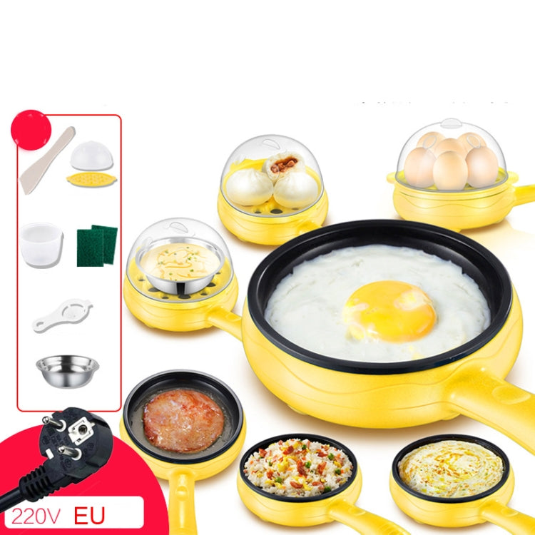 350W Electric Egg Omelette Cooker Frying Pan Steamer Cooker,EU Plug,Style: Pan+Wood Shovel Pink by bashfashion