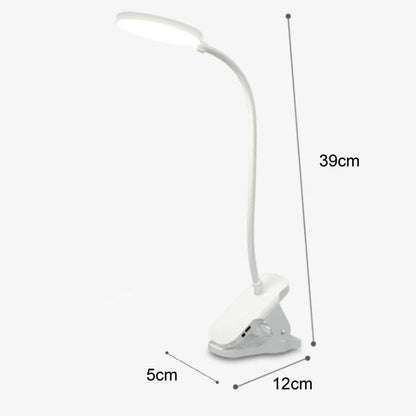 Three-color Temperature Infinite Dimming LED Clip Eye Protection Bedside Lamp(4000XH/Dual-purpose + Cable) by bashfashion
