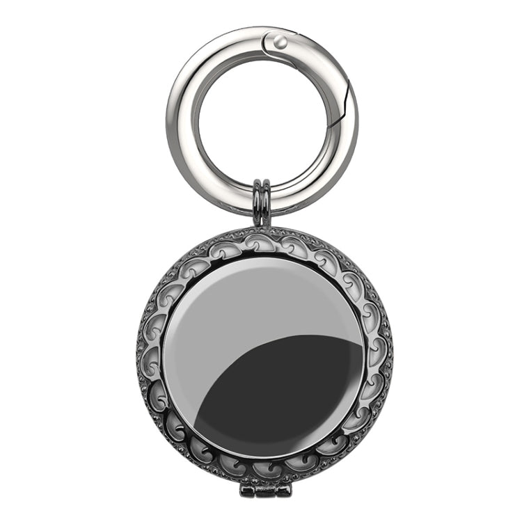 Anti-Lost Plating Keychain Locator Tracker Protective Cover For Airtag(Black Gold) by bashfashion