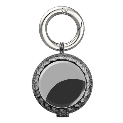 Anti-Lost Plating Keychain Locator Tracker Protective Cover For Airtag(Black Gold) by bashfashion