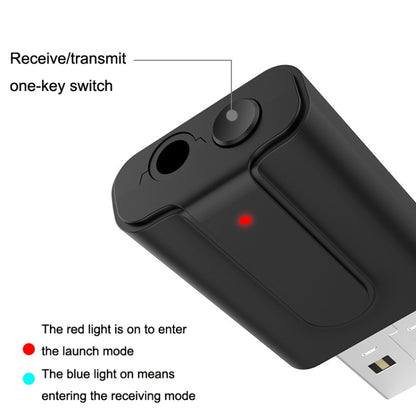 BT10 2 In 1 USB Bluetooth 5.0 Transmitter Receiver Speaker Computer Wireless Headphone Adapter by bashfashion