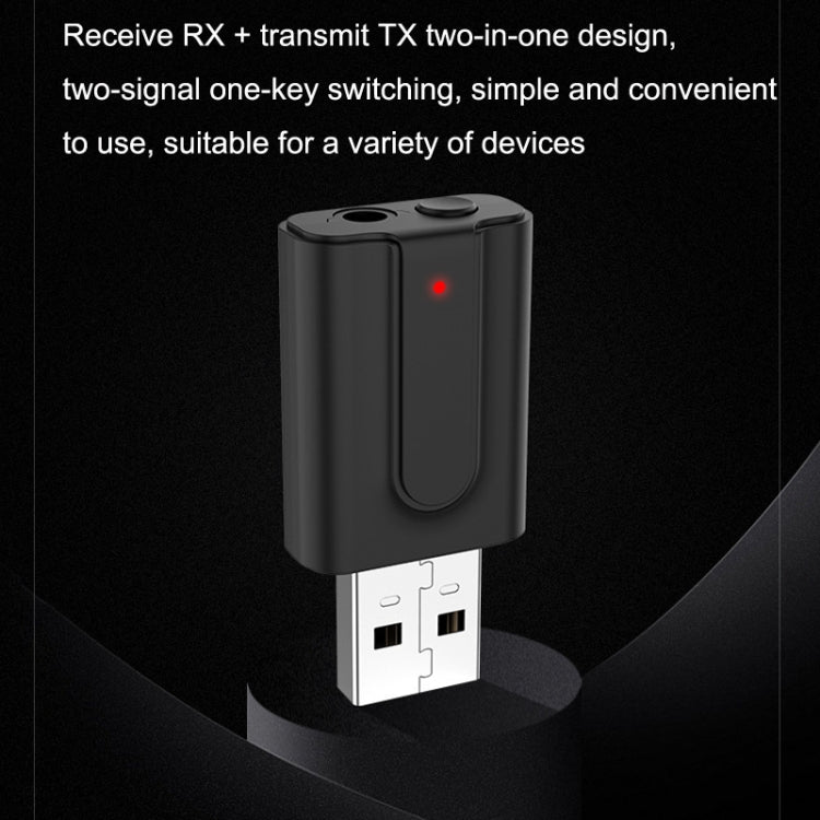 BT10 2 In 1 USB Bluetooth 5.0 Transmitter Receiver Speaker Computer Wireless Headphone Adapter by bashfashion