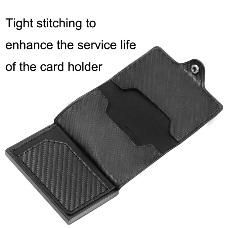 FY2108 Tracker Wallet Metal Card Holder for AirTag, Style: Crazy Horse (Black) by bashfashion