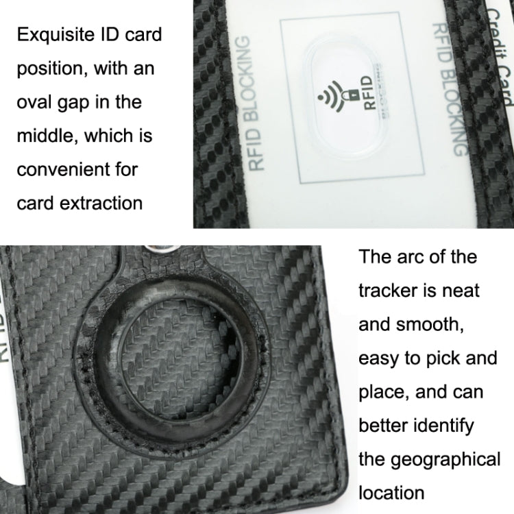 TQ-319 Anti-Theft Anti-Lost Tracker Leather Card Holder For AirTag, Style: Leather Flat Pattern (Black) by bashfashion