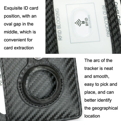 TQ-319 Anti-Theft Anti-Lost Tracker Leather Card Holder For AirTag, Style: Leather Flat Pattern (Black) by bashfashion